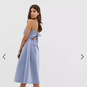 ASOS DESIGN Bow Back Midi Dress